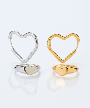 Phoebe 【金属アレルギー対応】メタルラヴィリング　ゴールド/ステンレス/ハート ゴールド