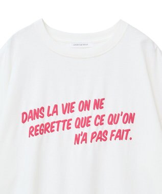 AMERICAN HOLIC 発泡プリントTシャツ Off White