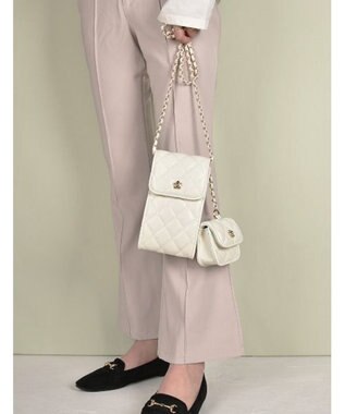 LA BAGAGERIE 【MONICA】キルティングマルチミニショルダー ホワイト