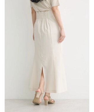 earth music&ecology フロントボタンマーメイドスカート Ivory