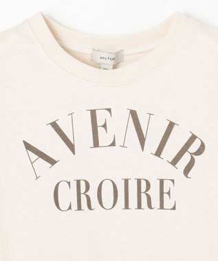 ANY KIDS 花柄ドッキング ワンピース オフホワイト×グリーン