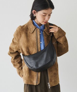 russet ＜ブランド人気No.1ショルダー＞ソフトレザーラウンドショルダーバッグ(CE-1326-WEB) Black2