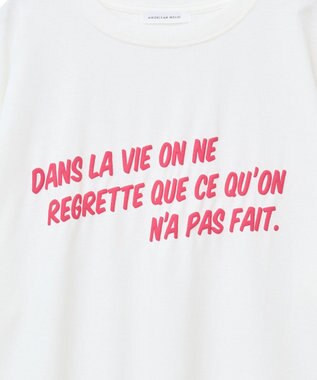 AMERICAN HOLIC 発泡プリントTシャツ Off White