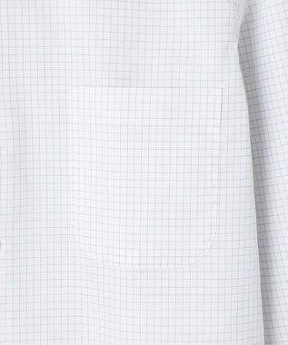 GOTAIRIKU 【形態安定】PREMIUMPLEATS_スモールワイドカラー 通年ドレスシャツ_チェック(25年春夏モデル) ライトグレーチェック