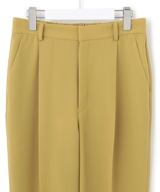 23区 【洗える】ポリエステルストレッチツイル テーパードパンツ イエロー系