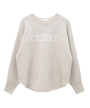 Green Parks もちやわロゴニットプルオーバー Beige