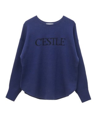 Green Parks もちやわロゴニットプルオーバー Blue