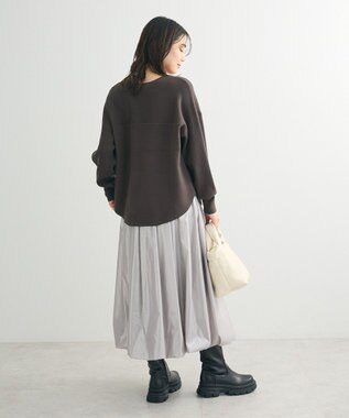 Green Parks もちやわロゴニットプルオーバー Charcoal Gray