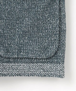 JOSEPH ABBOUD 【イタリア糸使用】コットンリリヤーン ニット ジャケット ネイビー系