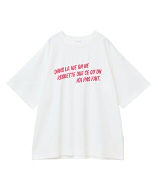 AMERICAN HOLIC 発泡プリントTシャツ Off White