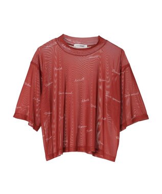 Green Parks ロゴ入りチュールトップス Red