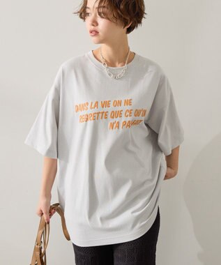 AMERICAN HOLIC 発泡プリントTシャツ Light Gray