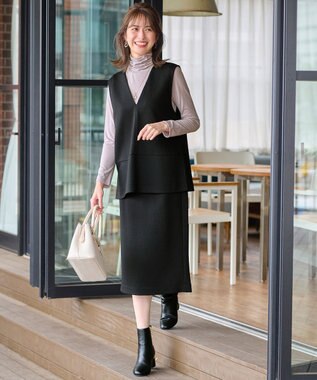 ANY SIS 【3点セット】スリーピース セットアップ ブラック×ローズグレー