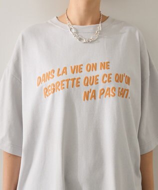 AMERICAN HOLIC 発泡プリントTシャツ Light Gray