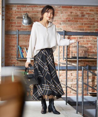 ANY 【洗える】スウェットライクフーディ オイスター