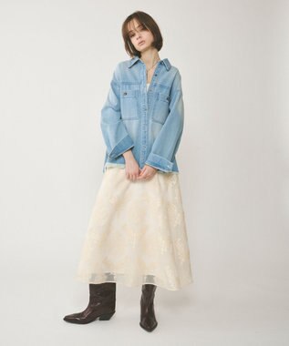 GRACE CONTINENTAL オーナメントロングスカート キナリ