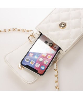 LA BAGAGERIE 【MONICA】キルティングマルチミニショルダー ホワイト