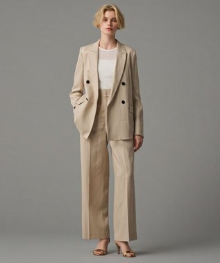 uncrave 【5周年企画・手洗い可】ライト リネン ワイドパンツ（uncrave STANDARD） ベージュ