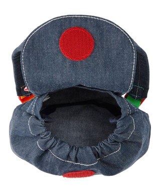 MIKI HOUSE HOT BISCUITS 顔ドン デニム ベビーリュック 紺