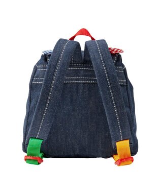 MIKI HOUSE HOT BISCUITS 顔ドン デニム ベビーリュック 紺