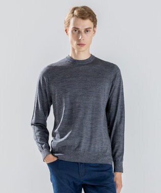  ウォッシャブルメリノ　クルーネックニット