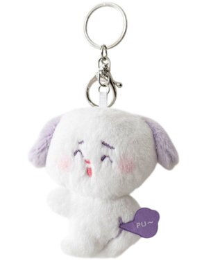 WEGO PU～あにまるぬいぐるみキーホルダー ホワイト