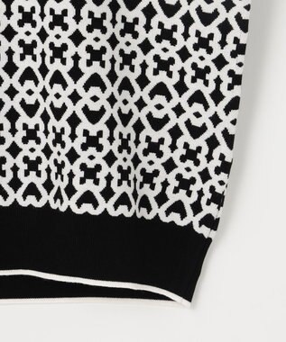 23区GOLF 【WOMEN】モノグラムジャガードセーター ブラック系5