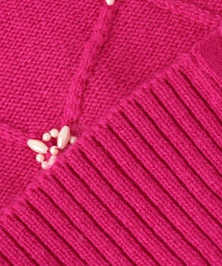 TOCCA 【洗える】PEARL BOUQUET KNIT カーディガン フランボワーズ系