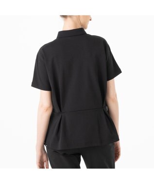 ZERO HALLIBURTON ペプラム風切替ポロシャツ ZHG-W4A 3 82874 ゴルフウェア ブラック