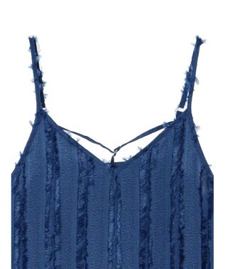 Green Parks フェザージャガードキャミワンピース Blue