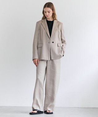 BEIGE， MICA / リネンブレンドテーラードジャケット  L.Taupe
