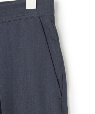 ICB L 【洗える】 ドレープスラブデニム ワイドパンツ インディゴ系