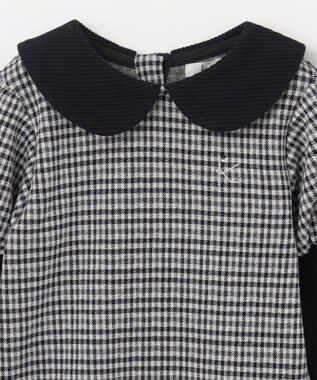 組曲 KIDS 【110-140㎝】チェックジャガード トレーナー ブラック系3