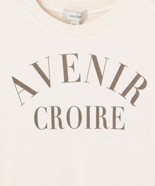 ANY KIDS 花柄ドッキング ワンピース オフホワイト×グリーン