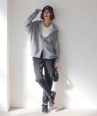 WEGO 【ユニセックス着用ITEM/MLサイズ展開】コンパクトフィットダブルZIPパーカー 杢グレー