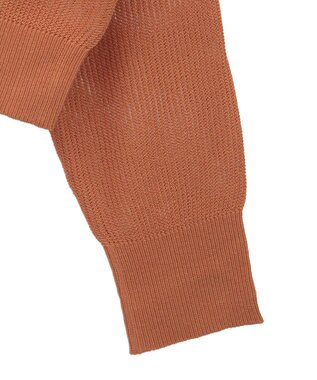 Green Parks 衿つきメッシュニットプルオーバー Orange