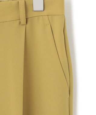 23区 【洗える】ポリエステルストレッチツイル テーパードパンツ イエロー系