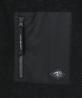 JOSEPH ABBOUD MOUNTAIN 【UNISEX】日本素材 ハーフZIPウールニット ブラック系