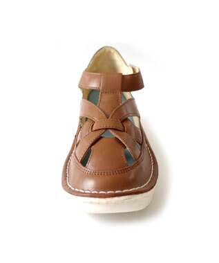 Pointer 本革編み込みグルカサンダル ブラウン