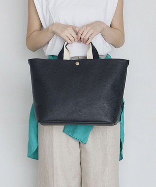 TOPKAPI 【Breath TOPKAPI】SCOTCH GRAIN スコッチグレイン プレーン 2トーンテープ ハンドル トートバッグ L