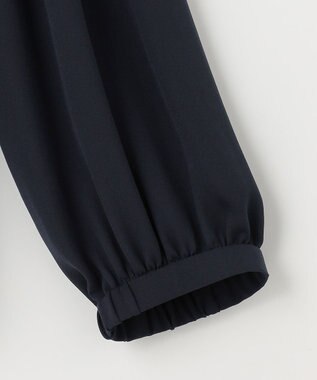 組曲 【WEB限定】ジョーゼットシフォン タックブラウス ネイビー系