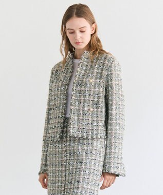 BEIGE， BERYL / ファンシーツイードノーカラージャケット