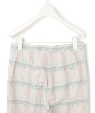 ICB 【洗える】TRドビーチェック ストレートパンツ トープ系