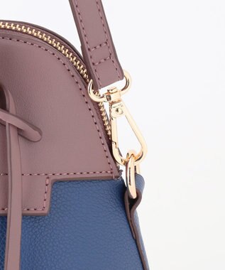 組曲 【ショルダーベルト付き】ボストンハンド バッグ ネイビー系1