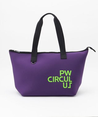 PW CIRCULUS 新色！【UNISEX】ロゴ トートバック クラッチバッグ付き パープル×ライム