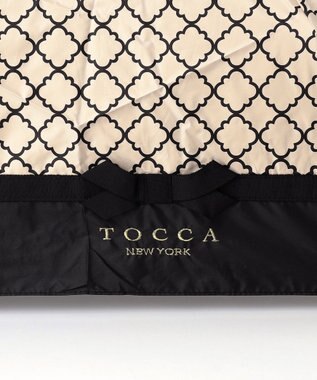 TOCCA 【晴雨兼用】【UVカット99.9%以上・遮光率99.9%・防水・ミニバッグ傘袋付き】CHECKER  CLOVER UMBRELLA 折り畳み傘 ベージュ系