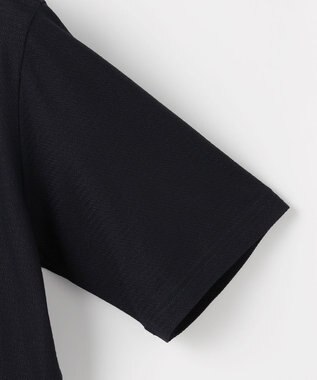 JOSEPH ABBOUD 【オリジナルジャージ生地/サラリ清涼/上質感】コンパクトブロックリンクス ドレス Ｔシャツ ネイビー系