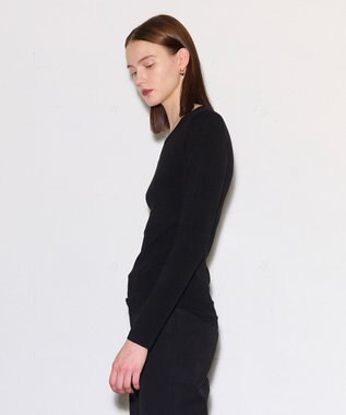 JOSEPH 【洗える】ストレッチシルクニット　ラウンドネック Black