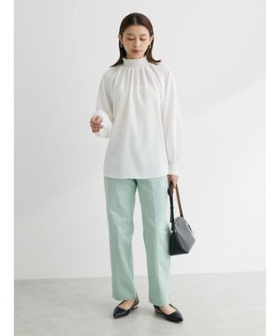 Green Parks ・ＥＬＥＮＣＡＲＥ　ＤＵＥ　シャーリングカラーブラウス Off White