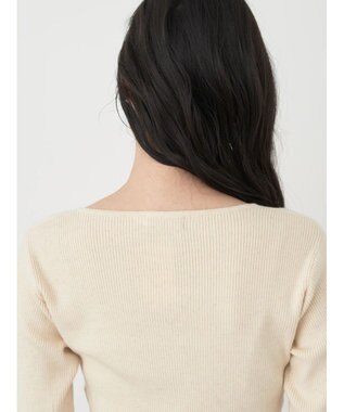 earth music&ecology ツイストリブラメニットプルオーバー Ivory